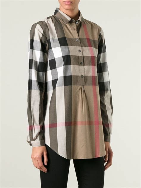 burberry check sleeve t shirt|burberry nova check shirt.